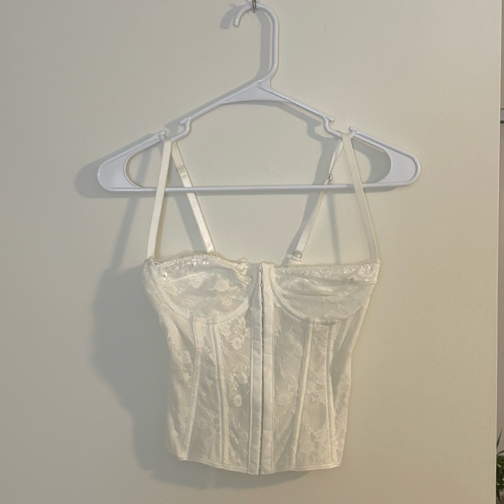 SHEIN white corset top